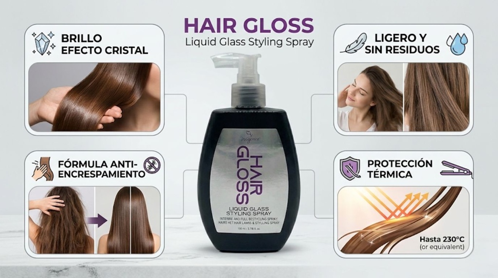 Hair Gloss Liquid Glass Styling Spray 8 oz.
