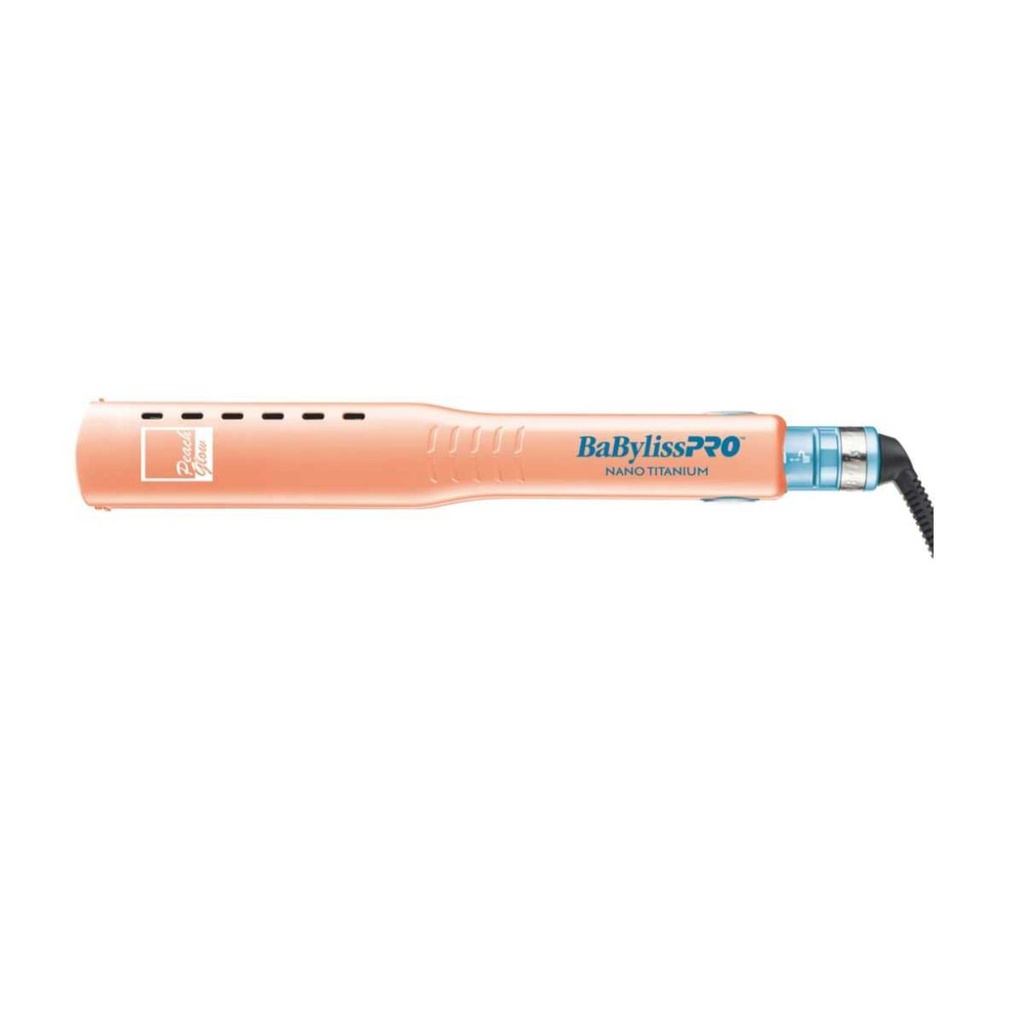 BaBylissPRO® Plancha PEACH GLOW VENTED 1 ½ Nano Titanium (MELOCOTON Y AZUL) 4093