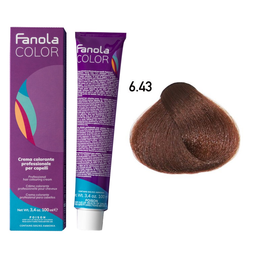 TINTE FANOLA 6.43 100ML COBRIZO DORADO