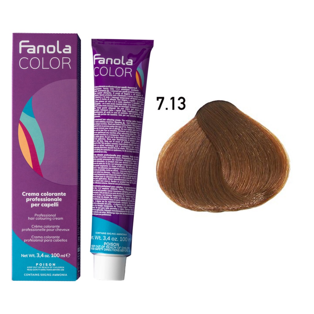 TINTE FANOLA 7.13 100ML CENIZA DORADO