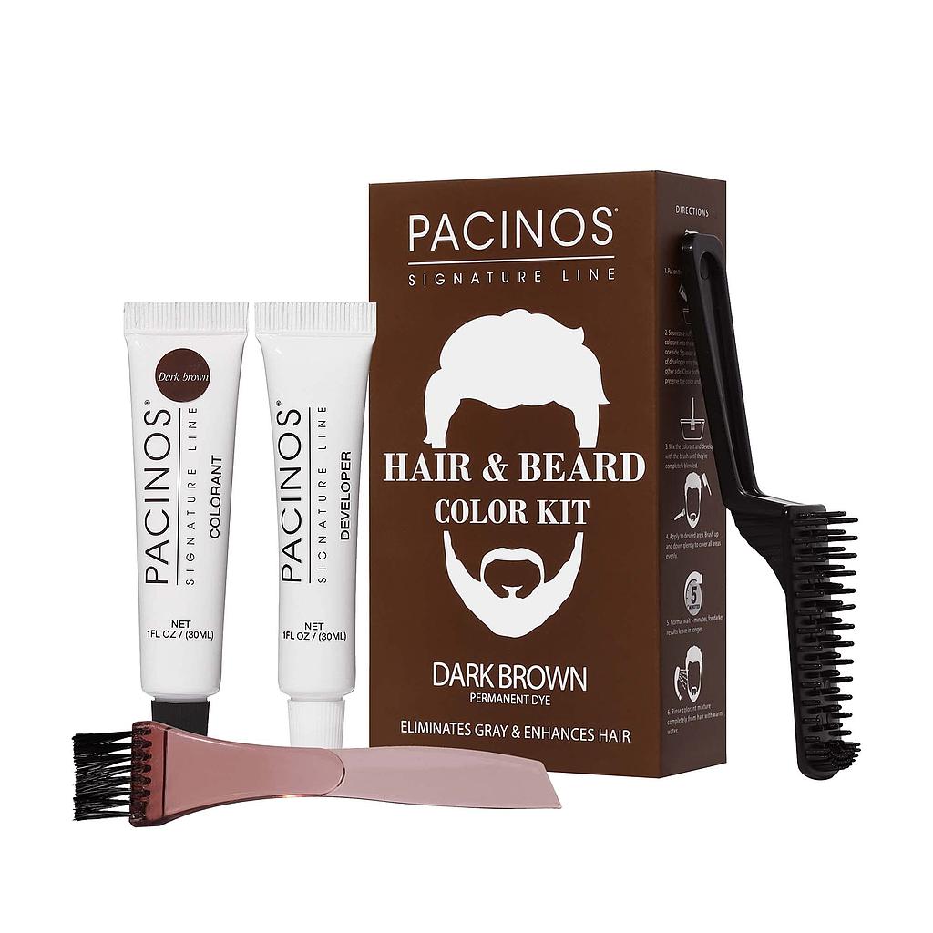 Pacinos Hair & Beard Color Kit - BROWN