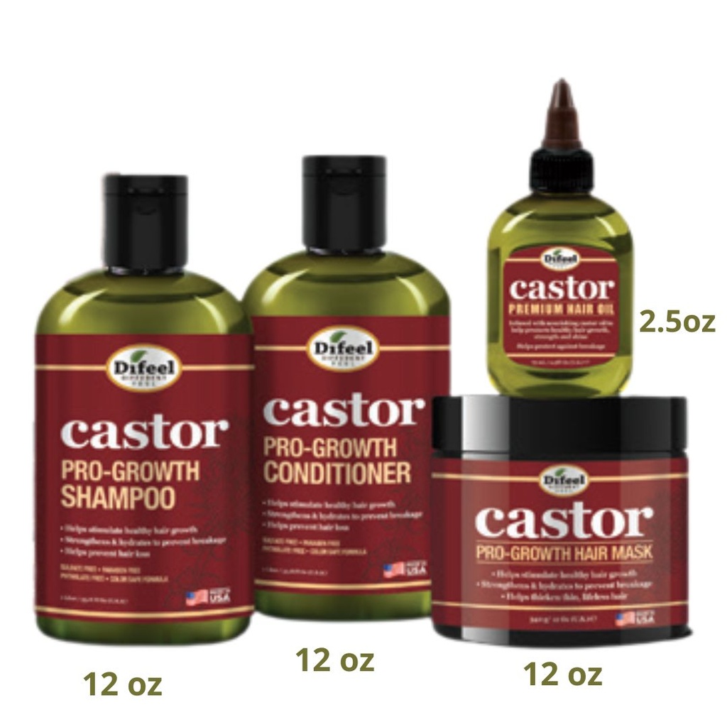 Castor Pro-Growth Sha12 + Cond12 + Oil + Mask Kit