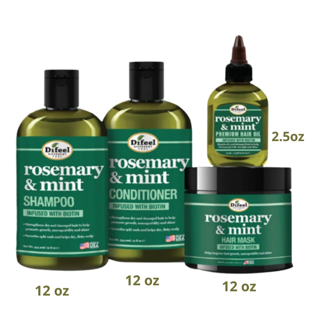 Rosemary Mint Sha12 + Cond12 + Oil + Mask Kit