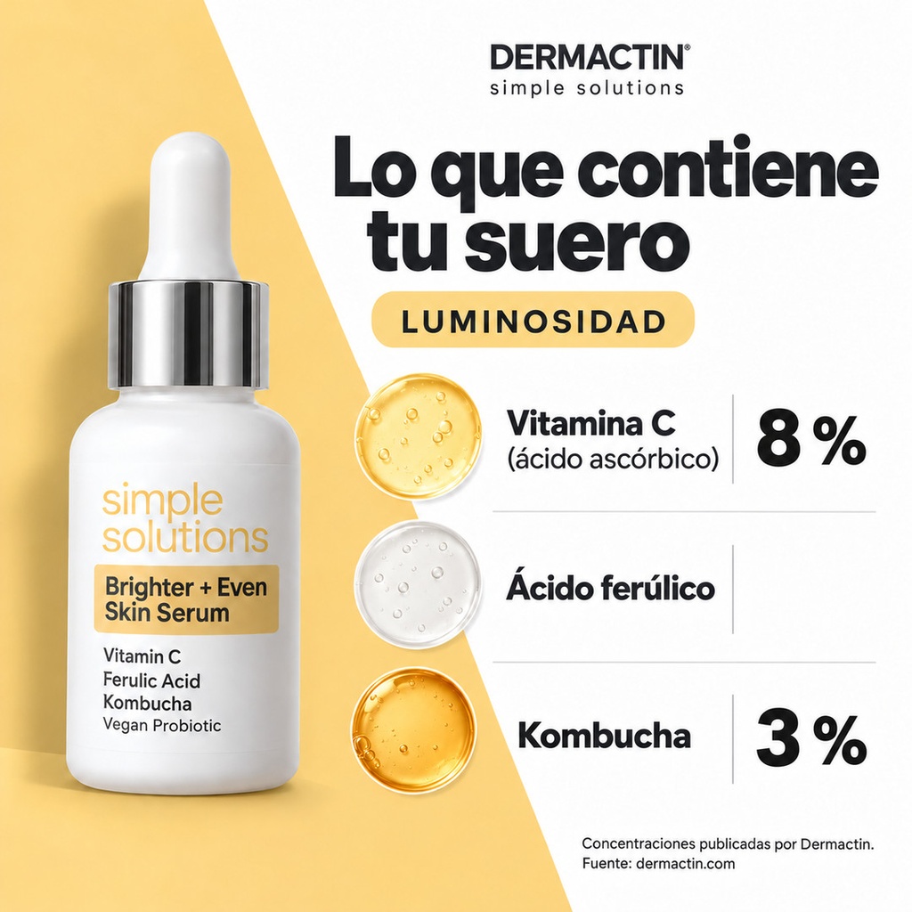 Simple Solutions Brighter+Even Skin Serum 1 oz.