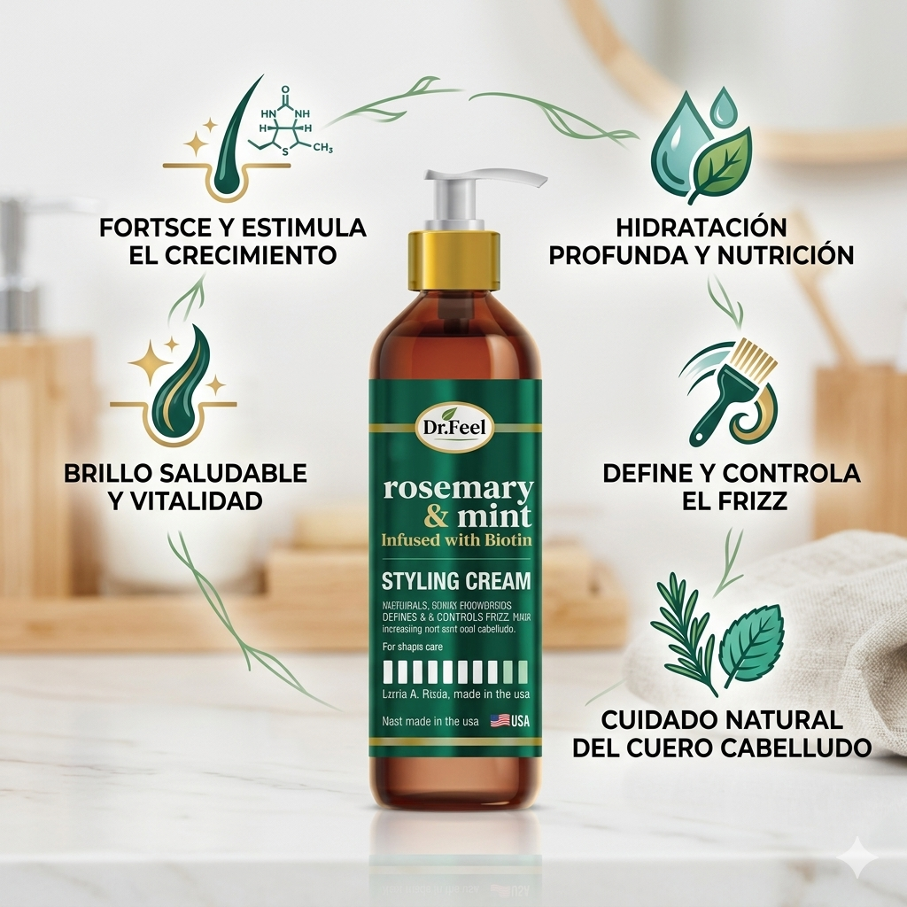 Rosemary and Mint Biotin Styling Cream 12 oz.