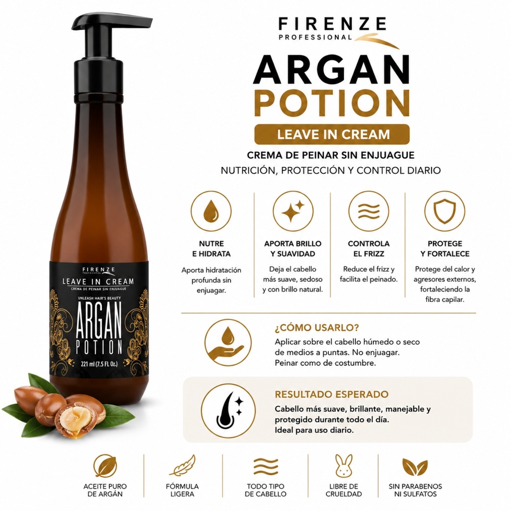 ARGAN POTION LEAVE IN 221ML
