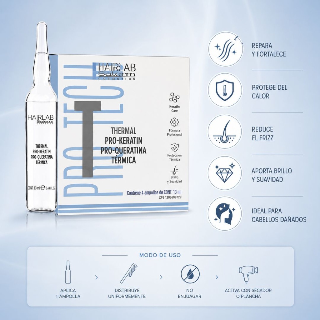 AMPOLLA SALERM PRO KERATINA TERMICA 13ml