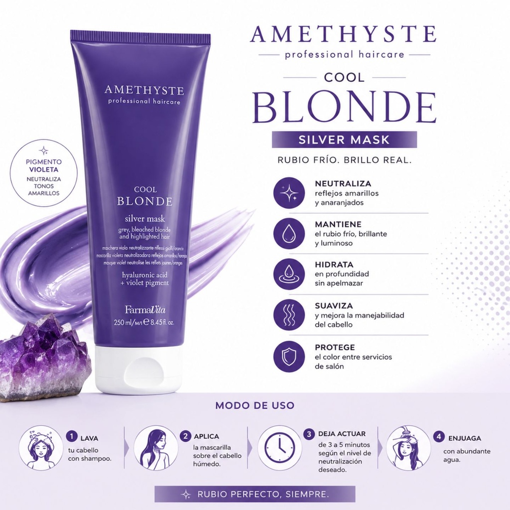 Amethyste Blonde Cool Silver Mask 250ml