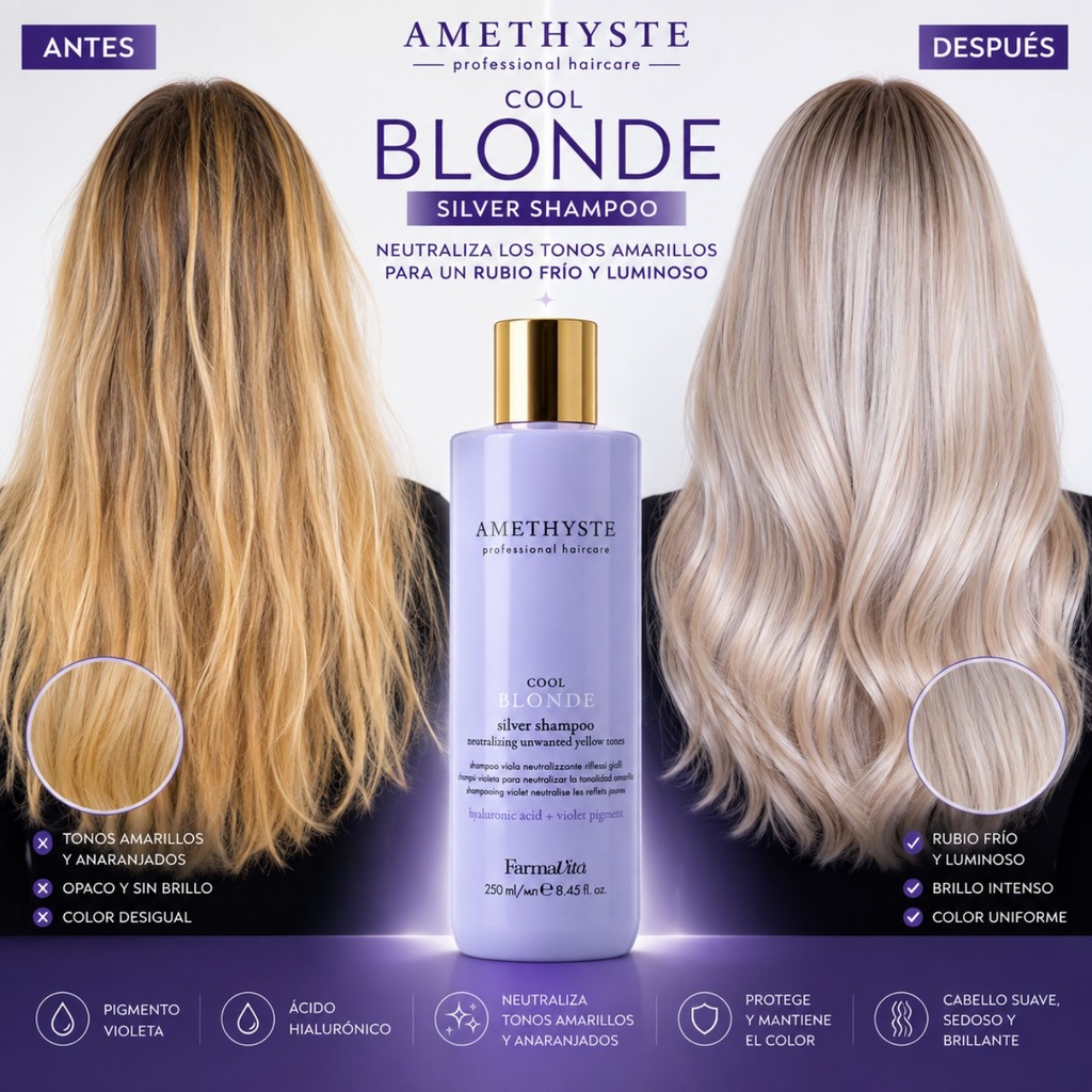 Amethyste Blonde Cool Silver Shampoo 250ml