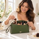 COSMETIQUERA GRANDE CON RAYAS VERDES