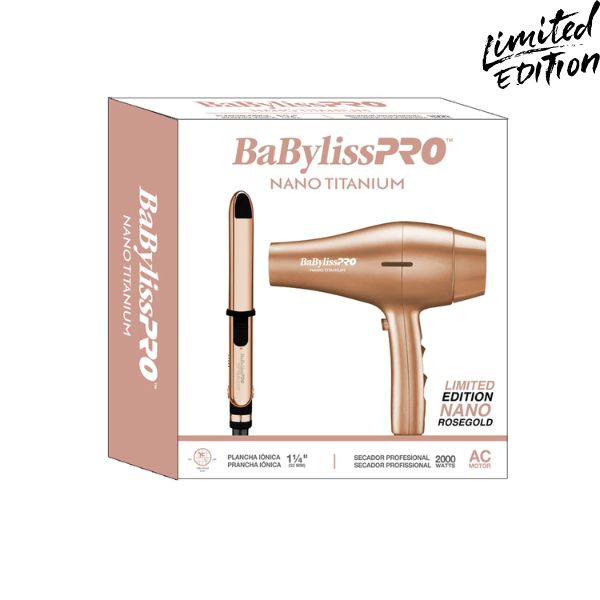 BaBylissPRO® Nano Titanium™ PLANCHA OPTIMA 3000 + BLOWER 2000 WATT