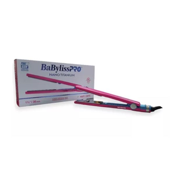 BaBylissPRO® PINK GLOW NANO TITANIUM FLAT IRON 1 1/5