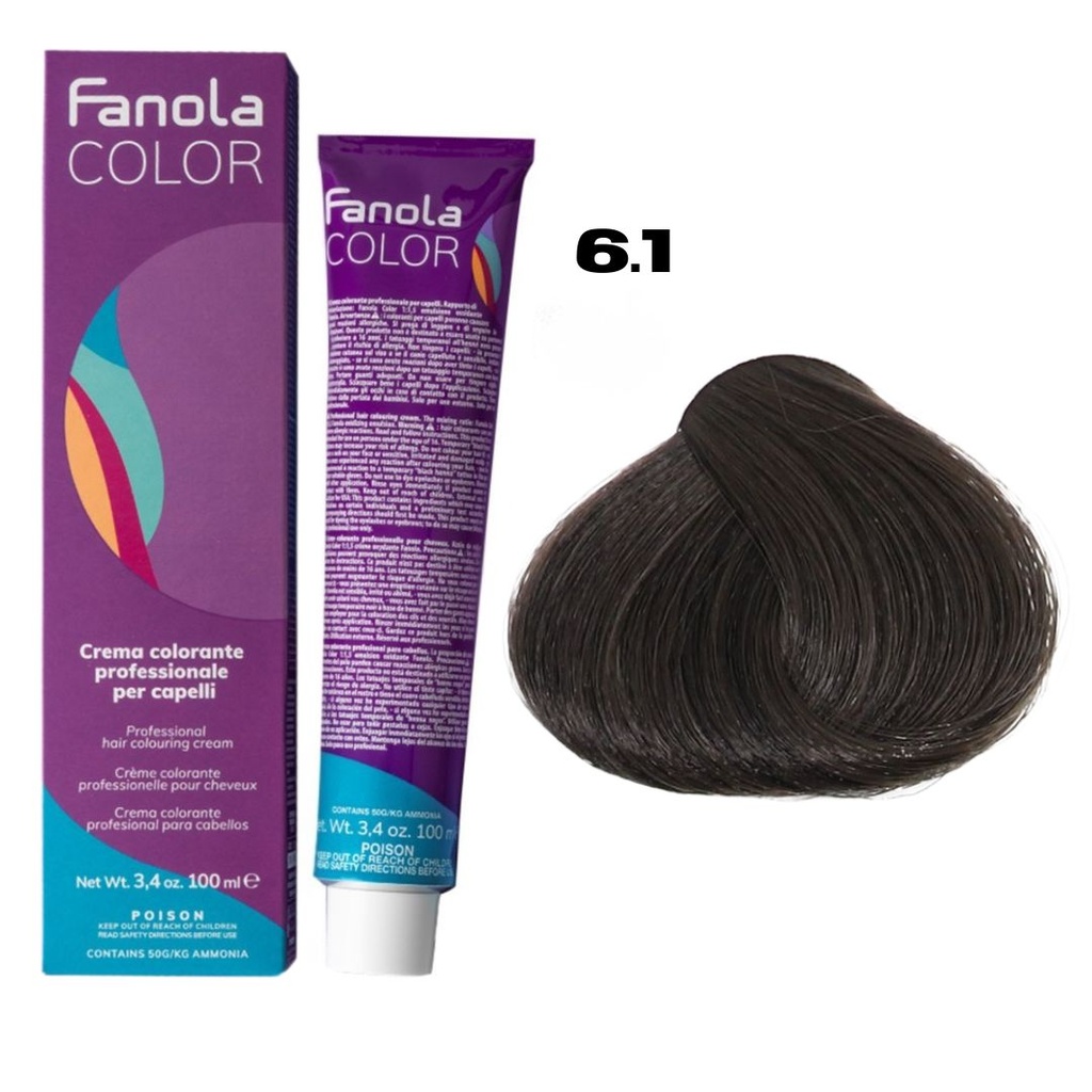 TINTE FANOLA 6.1 100ML CENIZO