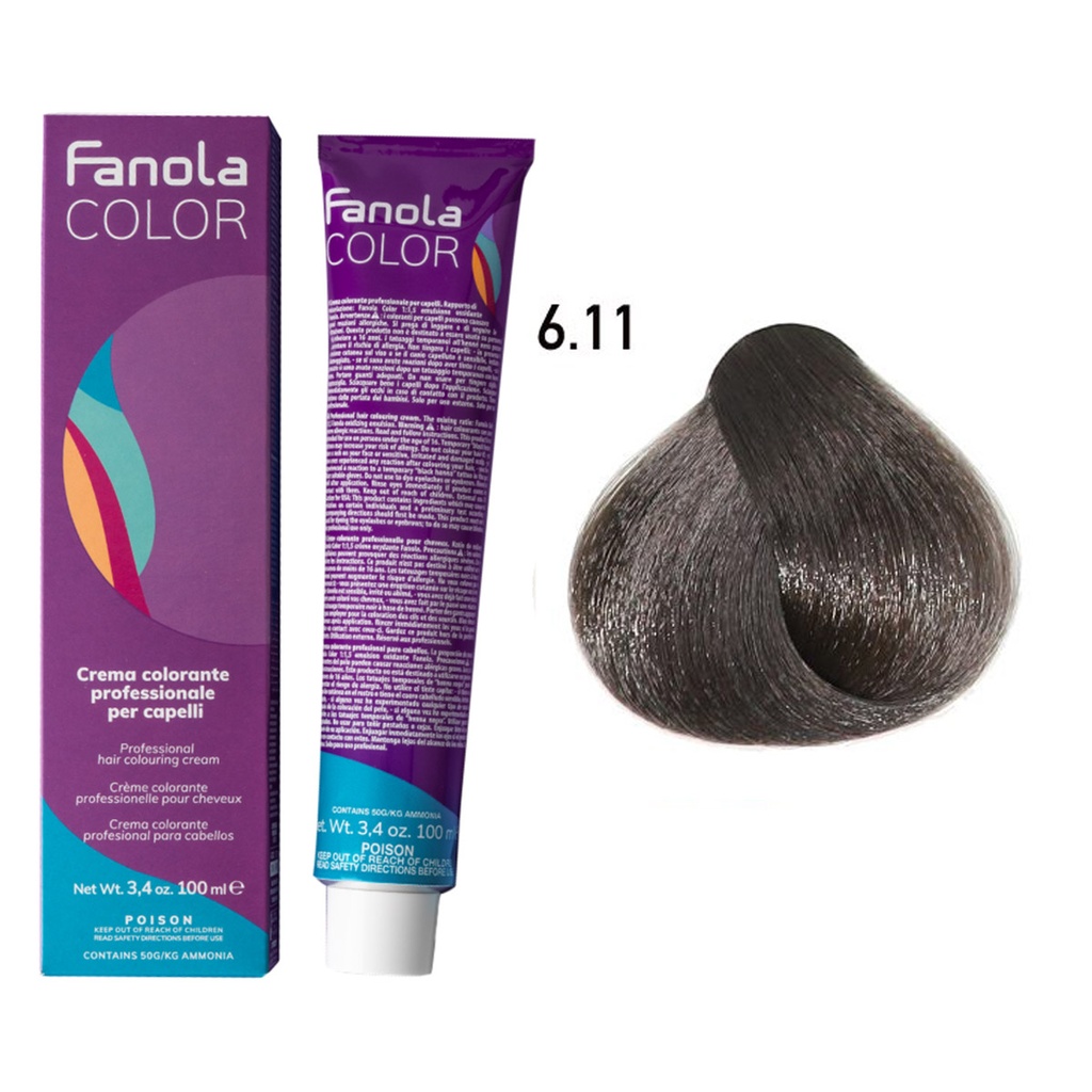 TINTE FANOLA 6.11 100ML CENIZA INTENSO