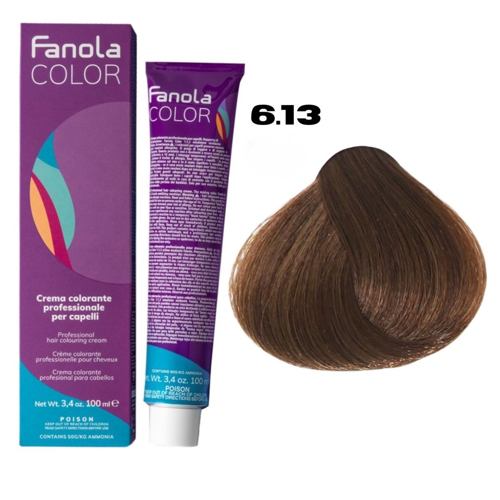 TINTE FANOLA 6.13 100ML CENIZA DORADO