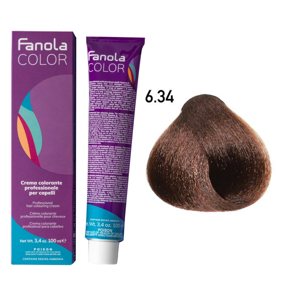 TINTE FANOLA 6.34 100ML DORADO COBRIZO