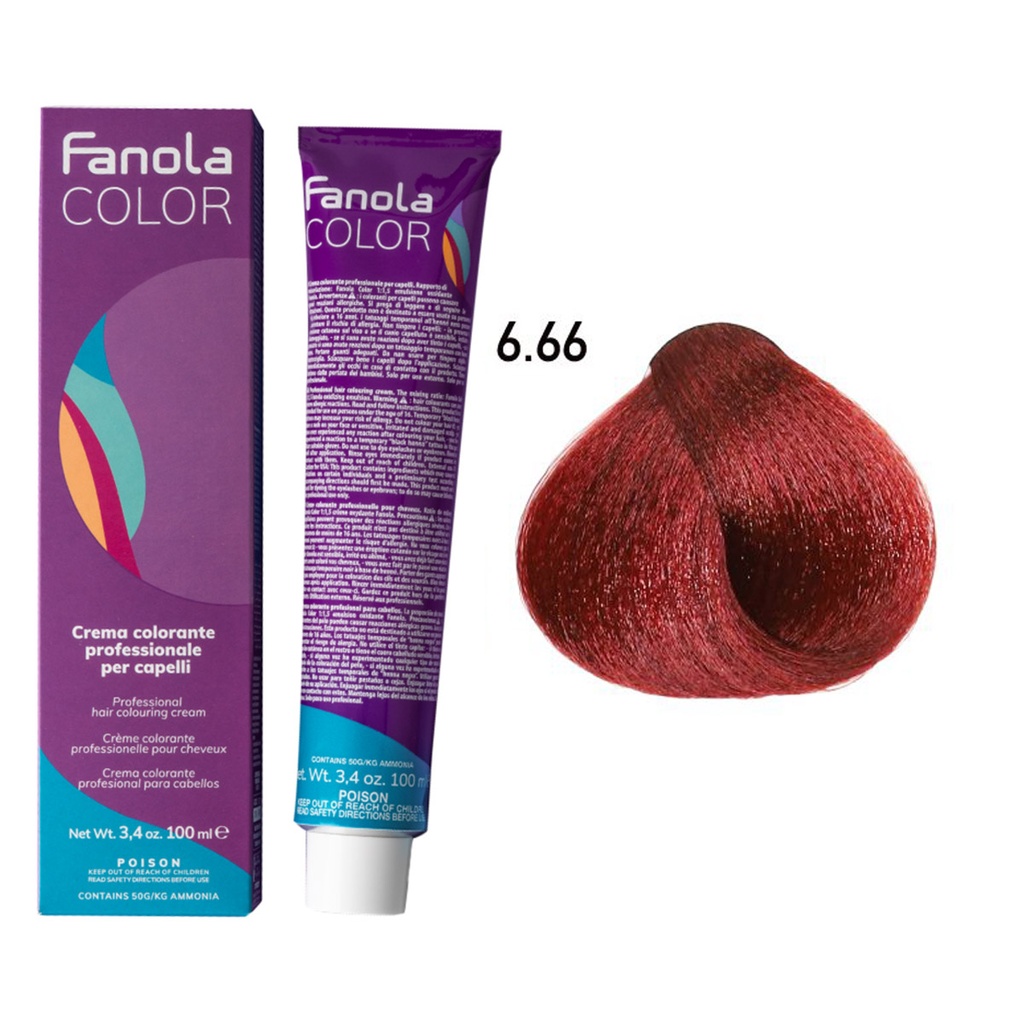 TINTE FANOLA 6.66 100ML ROJOS INTENSO