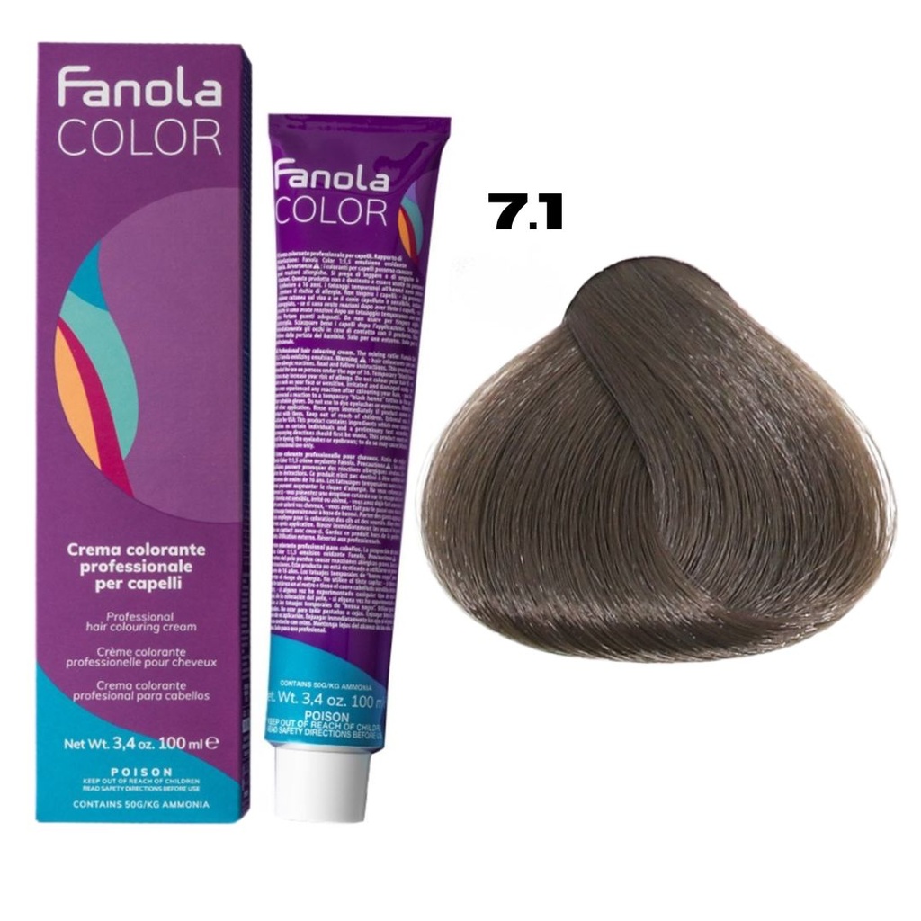 TINTE FANOLA 7.1 100ML CENIZO