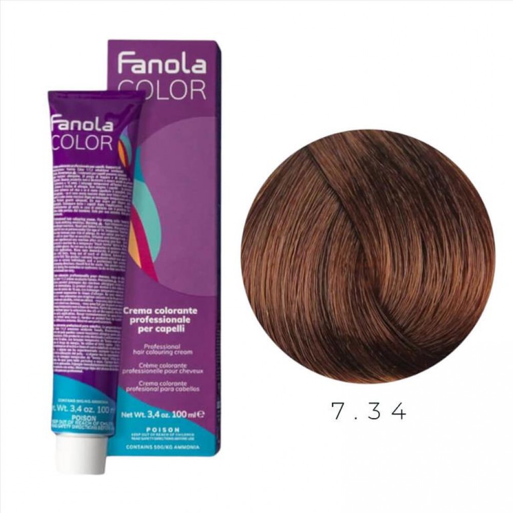 TINTE FANOLA 7.34 100ML DORADO COBRIZO