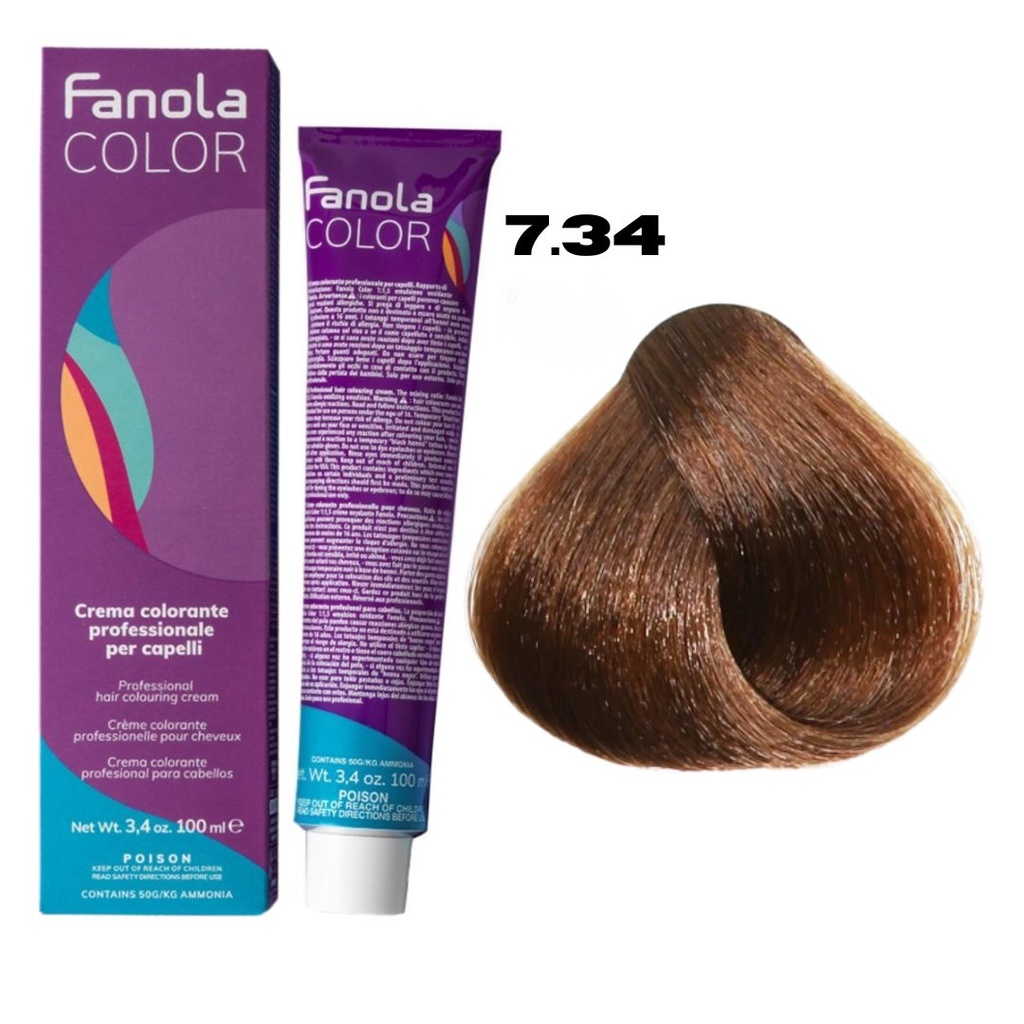 TINTE FANOLA 7.34 100ML DORADO COBRIZO