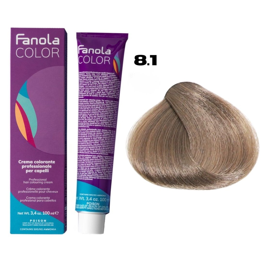 TINTE FANOLA 8.1 100ML CENIZO