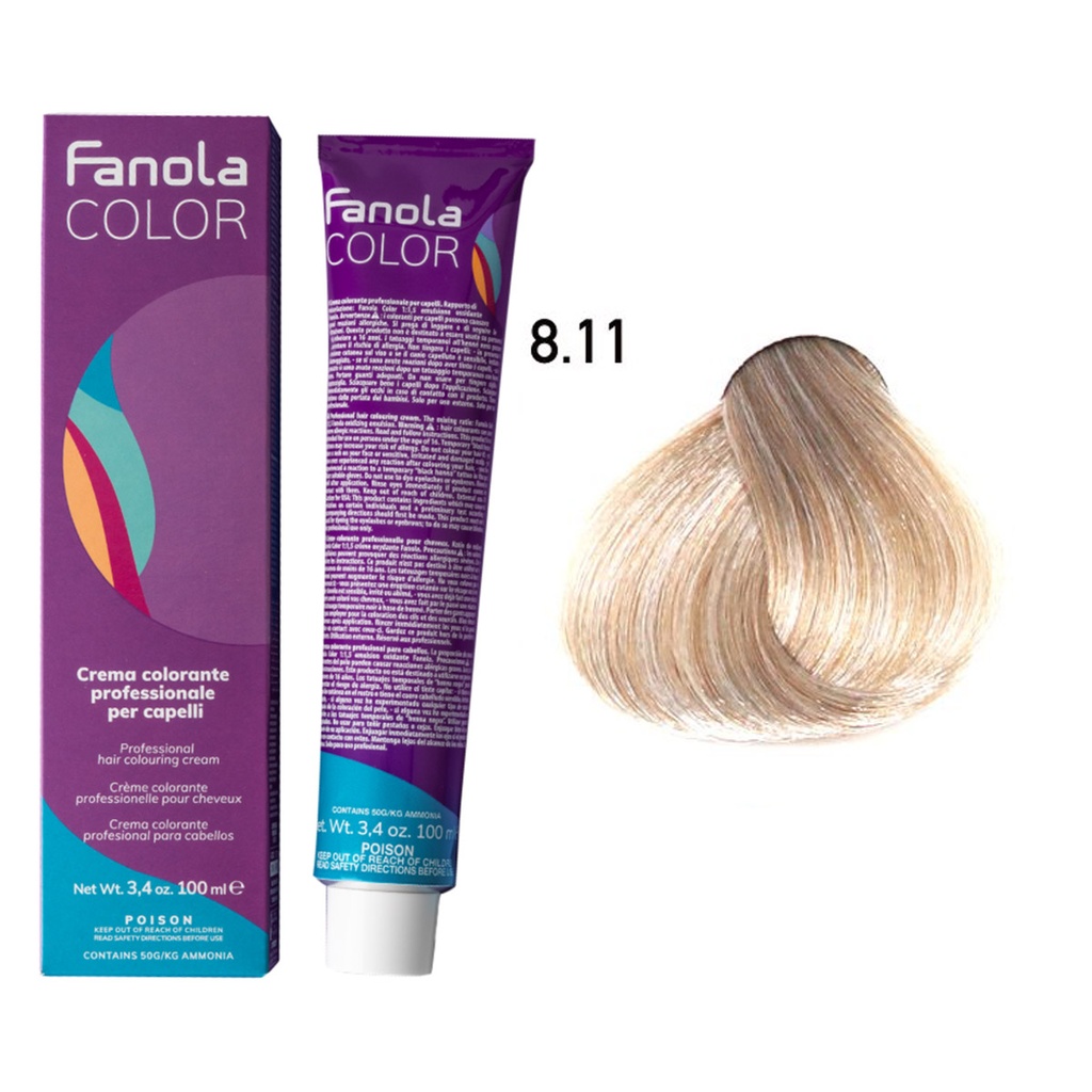 TINTE FANOLA 8.11 100ML CENIZA INTENSO