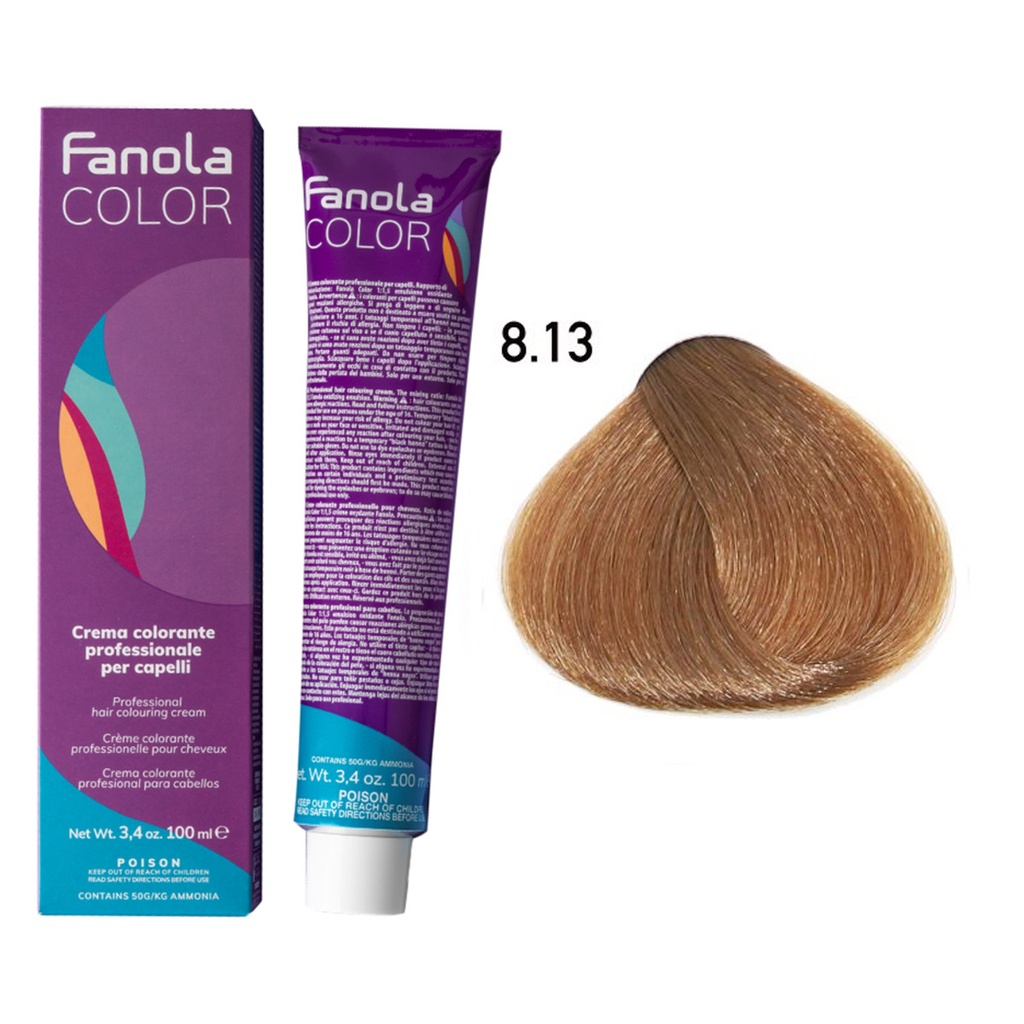 TINTE FANOLA 8.13 100ML CENIZA DORADO