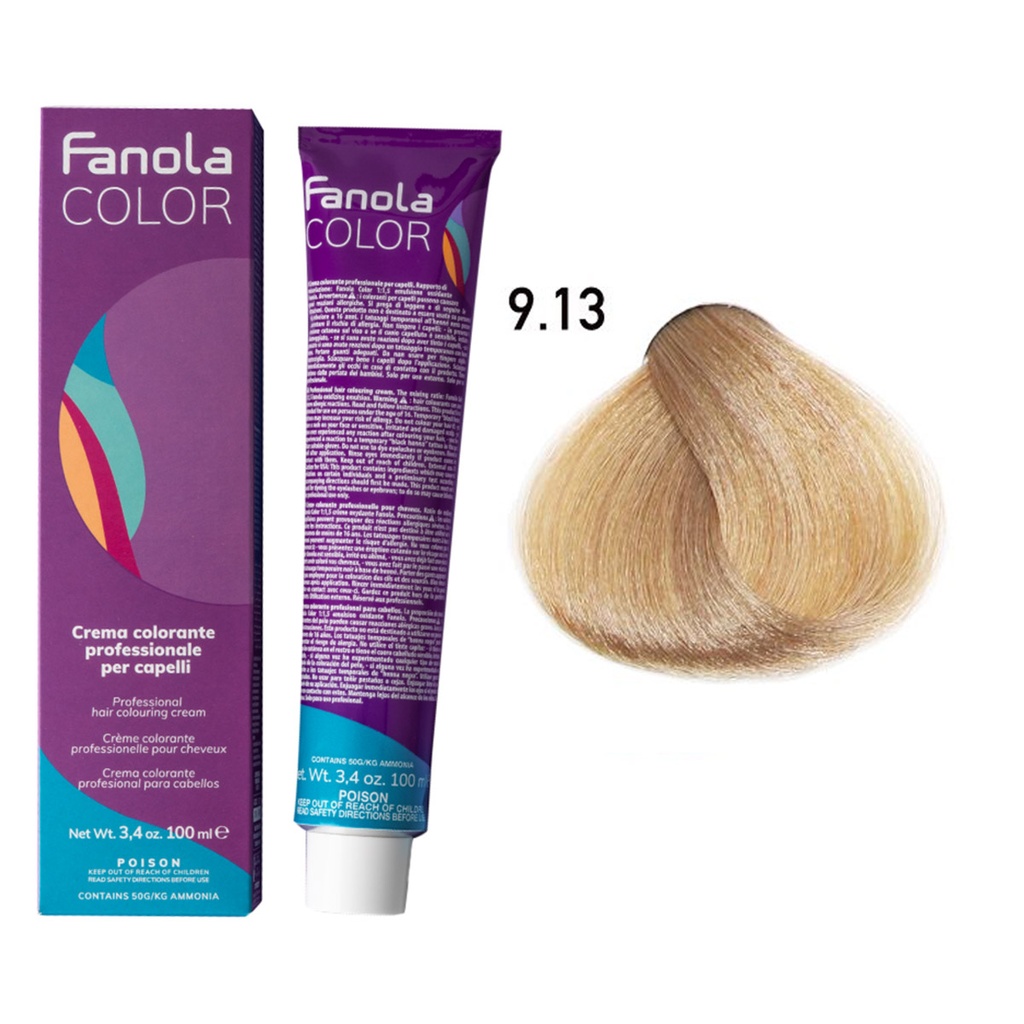 TINTE FANOLA 9.13 100ML CENIZA DORADO