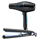 BaBylissPRO® PACK Plancha 4091 Nano Titanium + BLOWER 2000 WATT BLUE