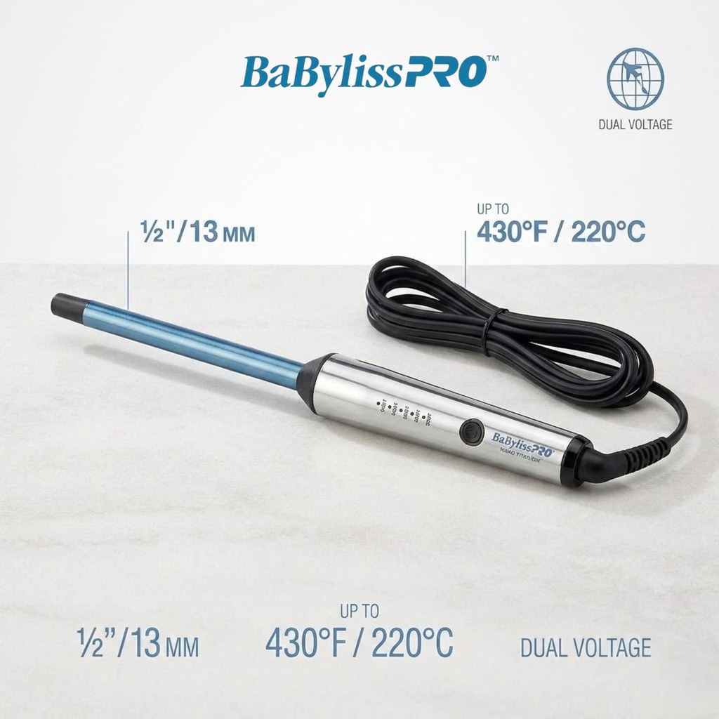 BaBylissPRO® CURLING WAND 1/2' 13mm