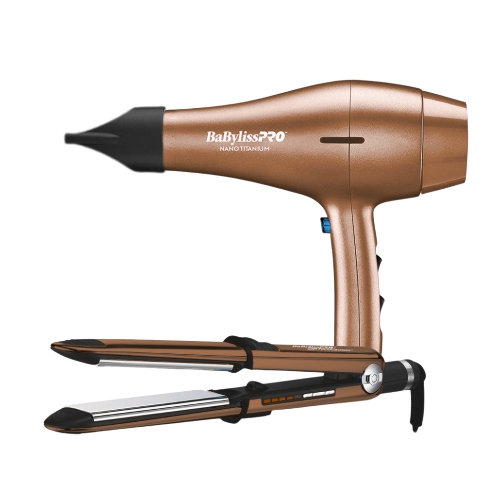 BaBylissPRO® PACK Blower 2000 + Plancha OPTIMA Nano Titanium 3000 1¼´ ROSEGOLD