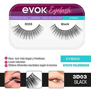 PESTAÑAS POSTIZAS 3D 03 EVOK