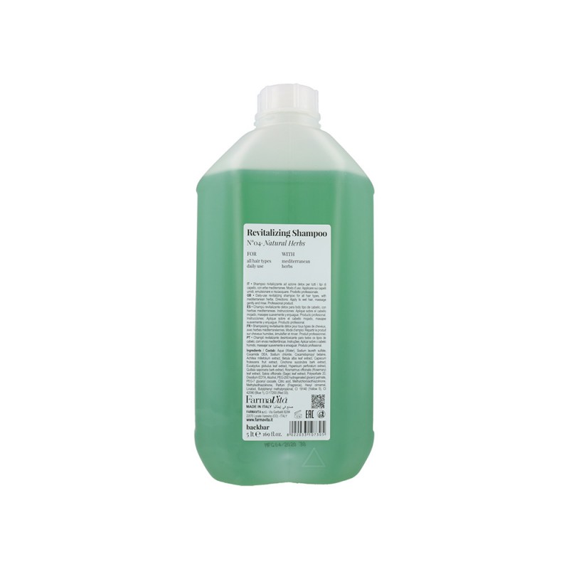 BACK BAR N°04 REVITALIZING SHAMPOO - Natural Herbs 5LT