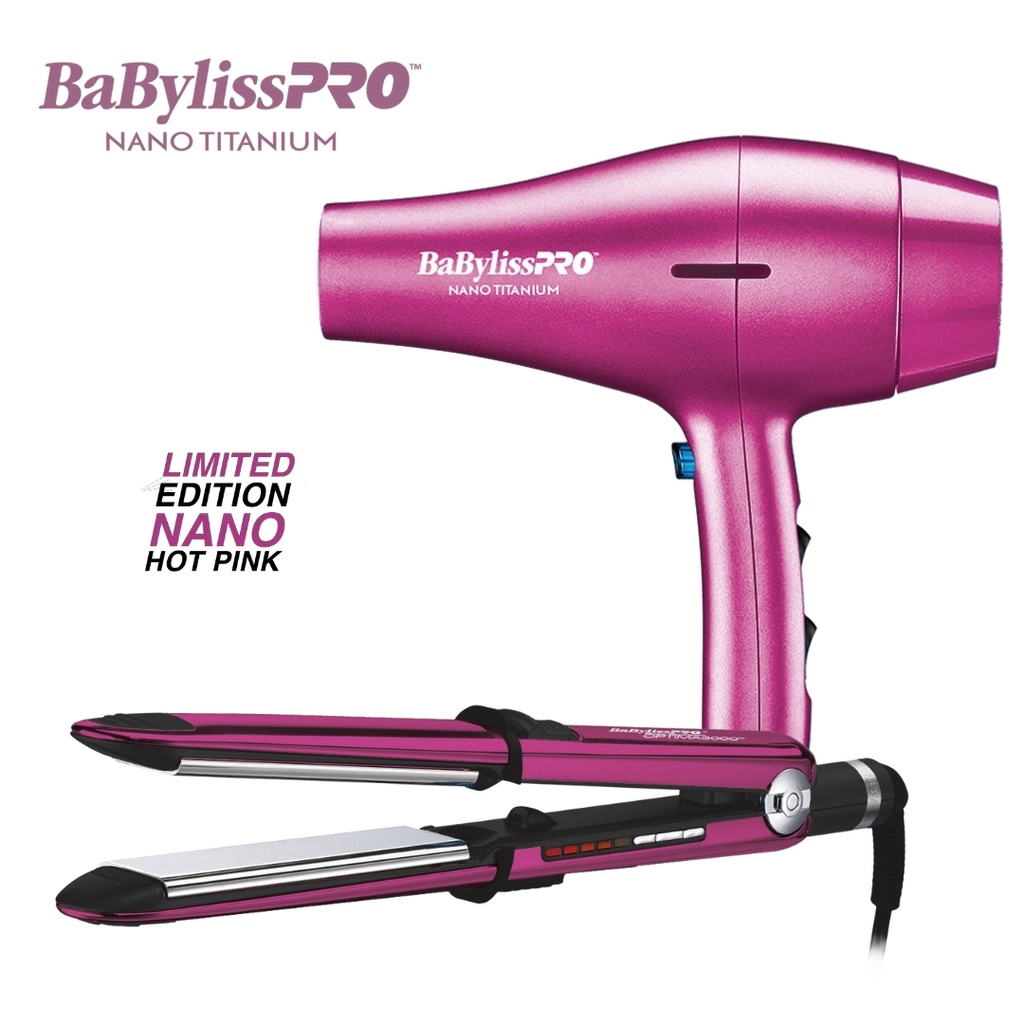 BaBylissPRO® PACK Blower 2000 Plancha OPTIMA 1 1/4 Nano Titanium PINK
