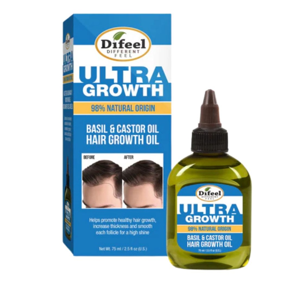 Mens Ultra Growth Basil and Castor Hair Oil 75 ml