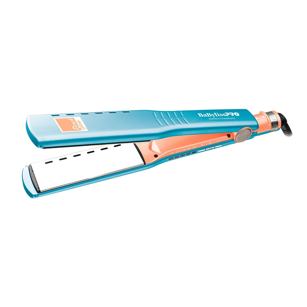 BaBylissPRO® Plancha PEACH GLOW VENTED 1 ½ Nano Titanium (AZUL Y MELOCOTON) 4093
