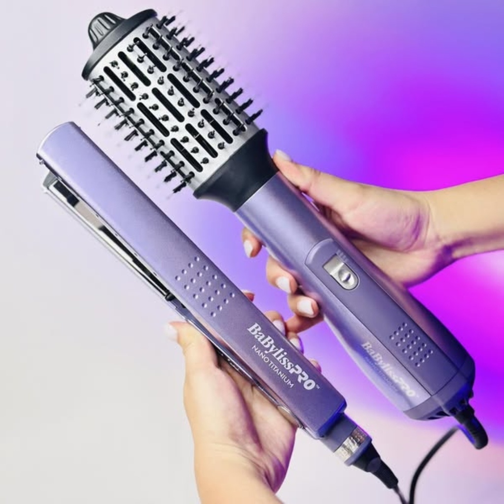 BaBylissPRO® PACK Plancha 4091 1 1/4' + HOT AIR BRUSH 2.5' VIOELTA LIMITED EDITION