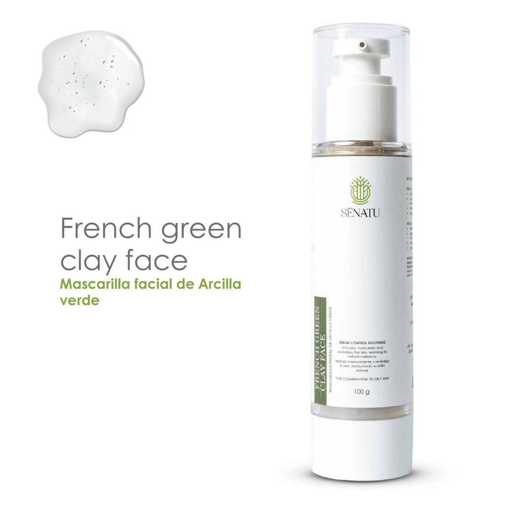 Mascarilla Facial Arcilla Verde Francesa contro Grasa
