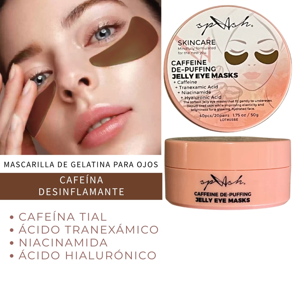 Parches de gelatina Cafeina para ojos Splash Skincare