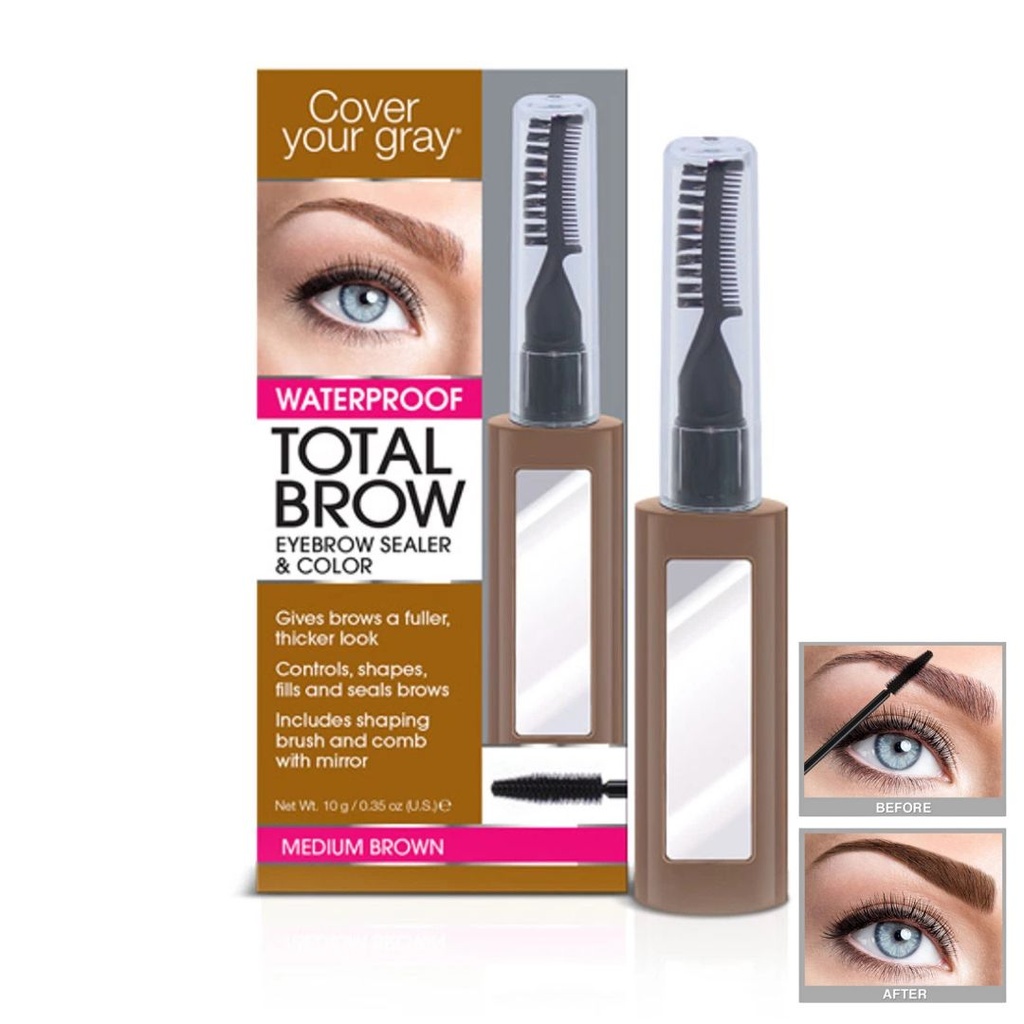 Total Brow Eyebrow Sealer & Color- Medium Brown 10g.