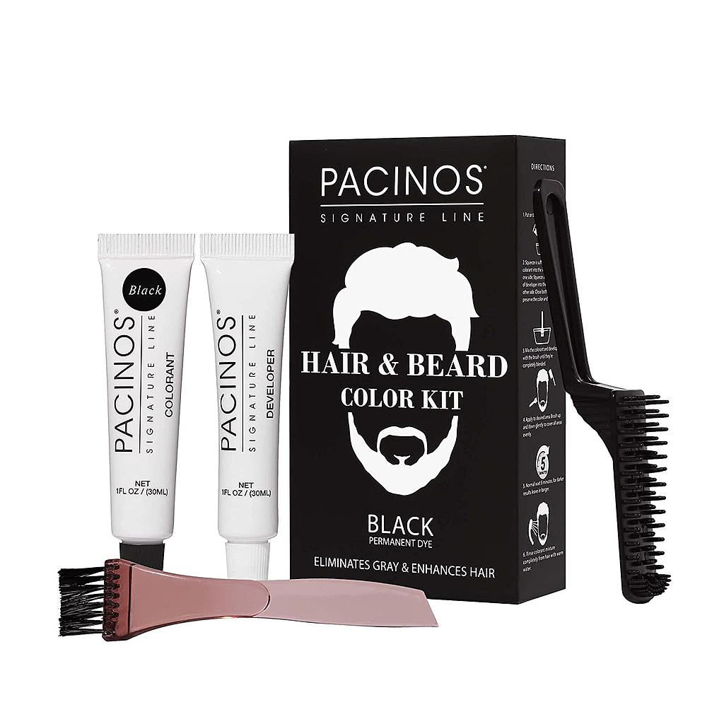 [P0746] Pacinos Hair & Beard Color Kit - BLACK