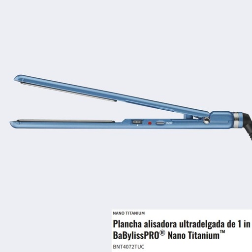 [BNT4072tux] BaBylissPRO® Plancha Nano Titanium 1´ Ultra-Thin 4072