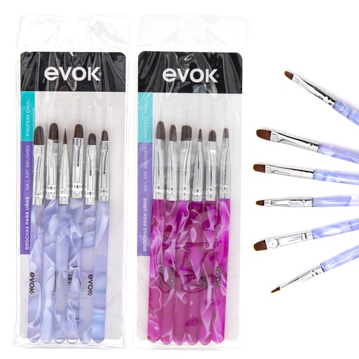 [A019-LBQ6P] SET DE BROCHAS PARA UÑAS