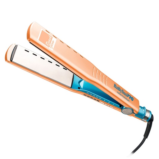 [BNTPE4093UX] BaBylissPRO® Plancha PEACH GLOW VENTED 1 ½ Nano Titanium (MELOCOTON Y AZUL) 4093