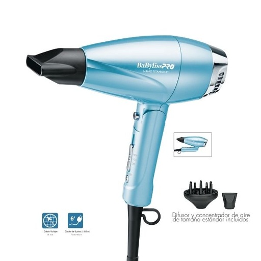 [BNT910UX] BaBylissPRO® Blower COMPACTO 1200W  TRAVEL DUAL VOLTAJE