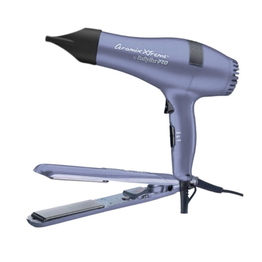 [CEBLGPP1UX] PACK CERAMIX XTBaBylissPRO® PACK Ceramix Xtreme PURPLE Blower + Plancha REME – PLANCHA CERAMICA 1″ Y BLOWER 2000 W