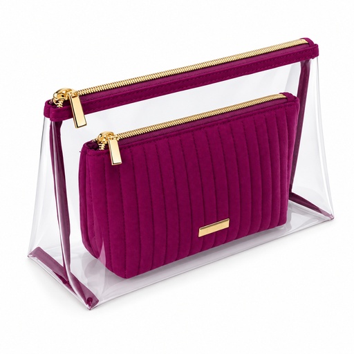 [A32058] COSMETIQUERA DE MANO 2 PZAS Color Berry