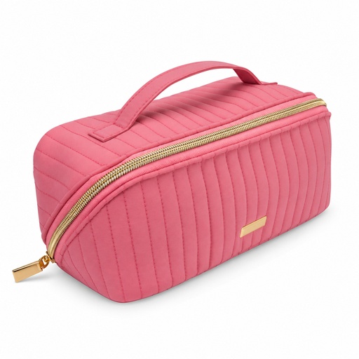 [A32057] COSMETIQUERA PLEGABLE ACOLCHADO ROSA