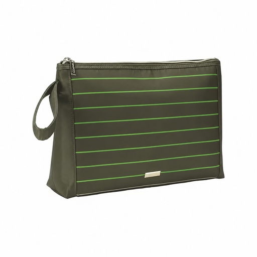 [A32162] COSMETIQUERA GRANDE CON RAYAS VERDES