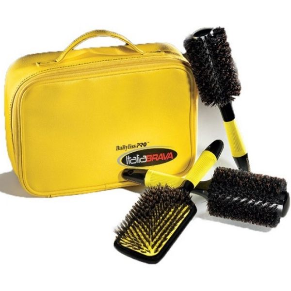 [BABYBRBG1] Barberology® BAG BRUSH BRAVA YLW
